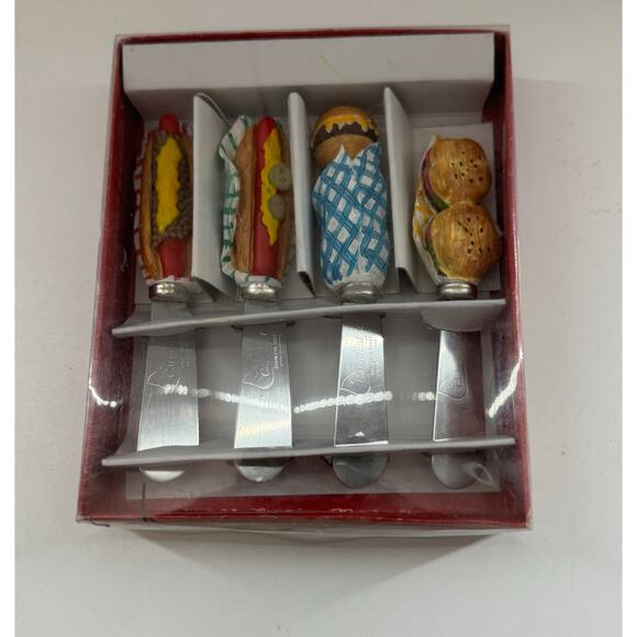 Cardinal Spreadable Serving Set Hamburger Ketchup Hot Dog Grill BBQ Knives - New - Picture 1 of 7